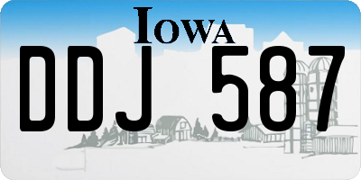 IA license plate DDJ587