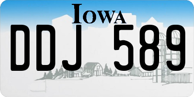 IA license plate DDJ589