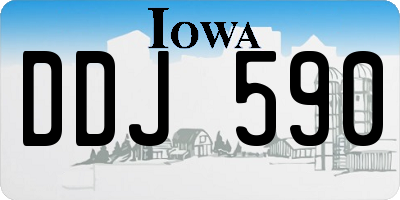IA license plate DDJ590