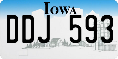 IA license plate DDJ593