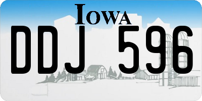 IA license plate DDJ596