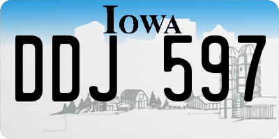 IA license plate DDJ597