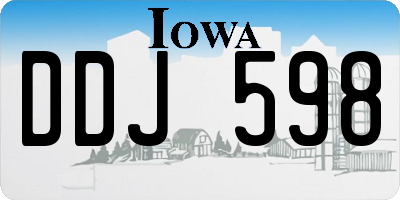 IA license plate DDJ598