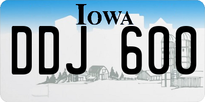 IA license plate DDJ600