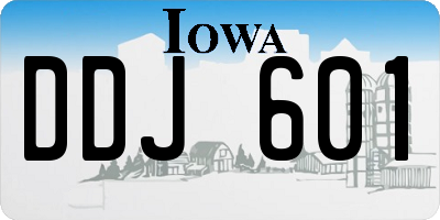 IA license plate DDJ601