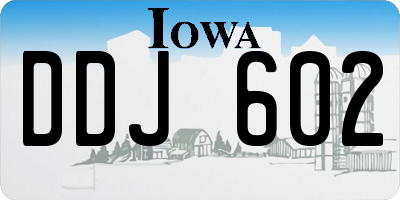 IA license plate DDJ602