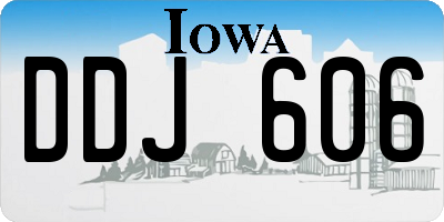 IA license plate DDJ606