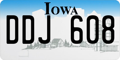IA license plate DDJ608