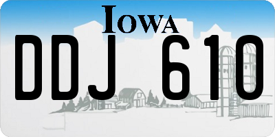 IA license plate DDJ610