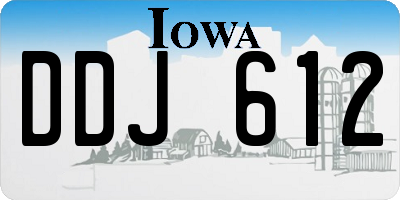 IA license plate DDJ612
