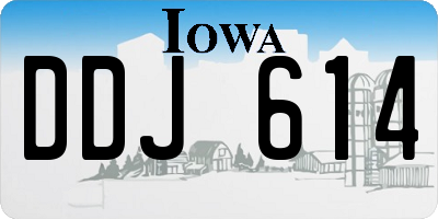 IA license plate DDJ614