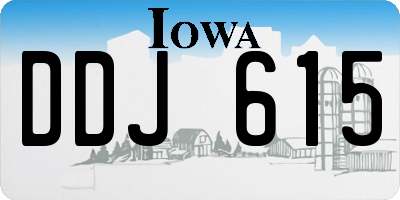 IA license plate DDJ615