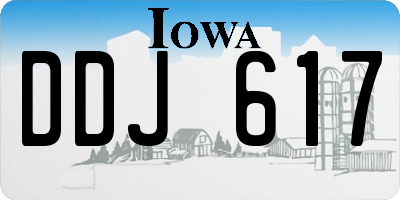 IA license plate DDJ617