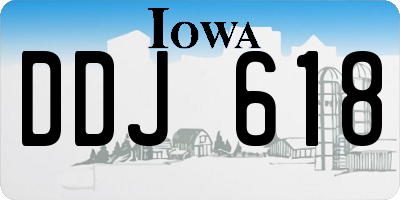 IA license plate DDJ618