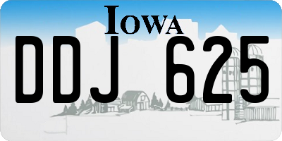 IA license plate DDJ625