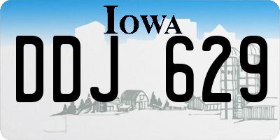 IA license plate DDJ629