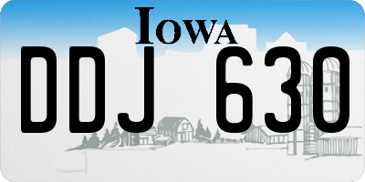 IA license plate DDJ630