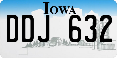 IA license plate DDJ632