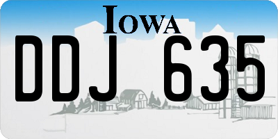 IA license plate DDJ635