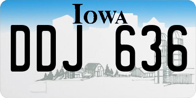 IA license plate DDJ636