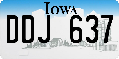 IA license plate DDJ637