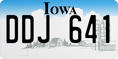 IA license plate DDJ641