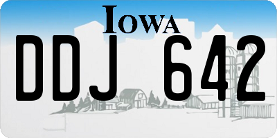 IA license plate DDJ642