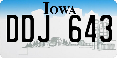 IA license plate DDJ643