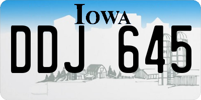 IA license plate DDJ645