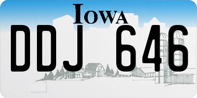 IA license plate DDJ646