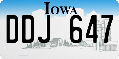 IA license plate DDJ647