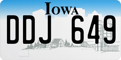 IA license plate DDJ649