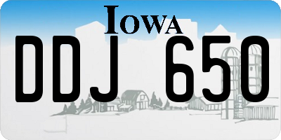 IA license plate DDJ650