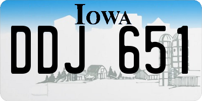 IA license plate DDJ651