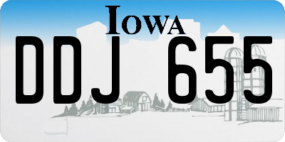 IA license plate DDJ655