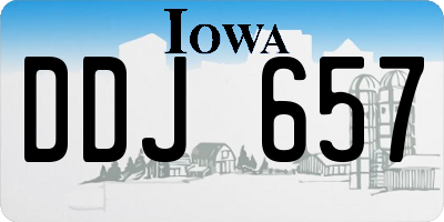 IA license plate DDJ657