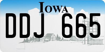 IA license plate DDJ665