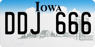 IA license plate DDJ666