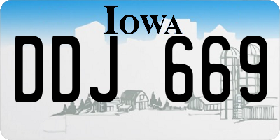 IA license plate DDJ669