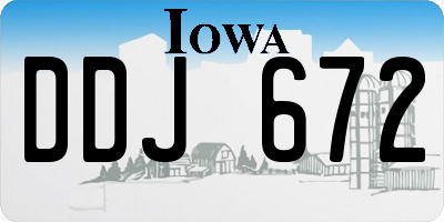 IA license plate DDJ672