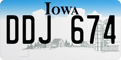 IA license plate DDJ674