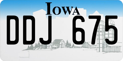 IA license plate DDJ675