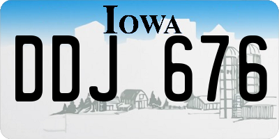 IA license plate DDJ676