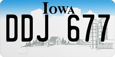 IA license plate DDJ677
