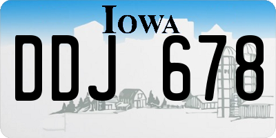IA license plate DDJ678