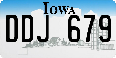 IA license plate DDJ679