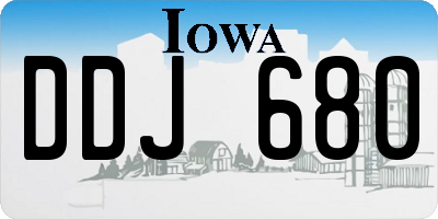 IA license plate DDJ680