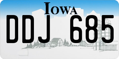 IA license plate DDJ685
