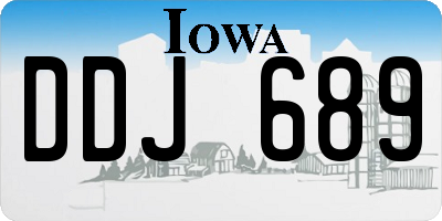 IA license plate DDJ689