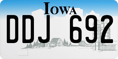 IA license plate DDJ692